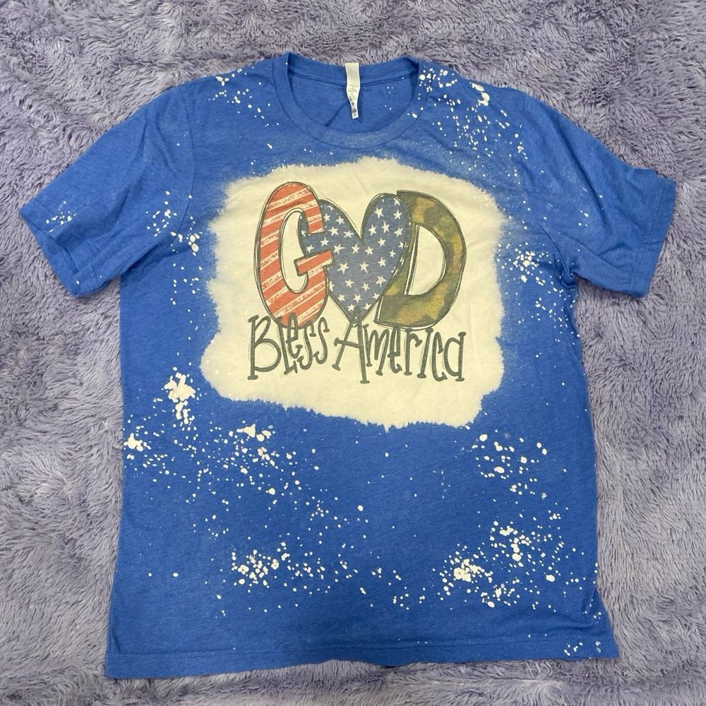 Canvas Tee Shirt XL God Bless America